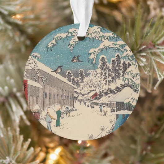 Hiroshige winterlandschap Japan land Ornament (Boom)