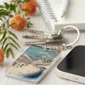 Hiroshige winterlandschap Japan land Sleutelhanger (Voorkant Rechts)