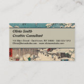 Hiroshige winterlandschap Japan land Visitekaartje (Voorkant)