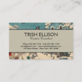 Hiroshige winterlandschap Japan land Visitekaartje (Achterkant)