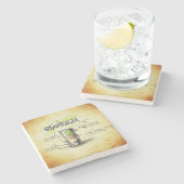 Hiroshima Bartender Drink Recipe Stenen Onderzetter (Zijkant)