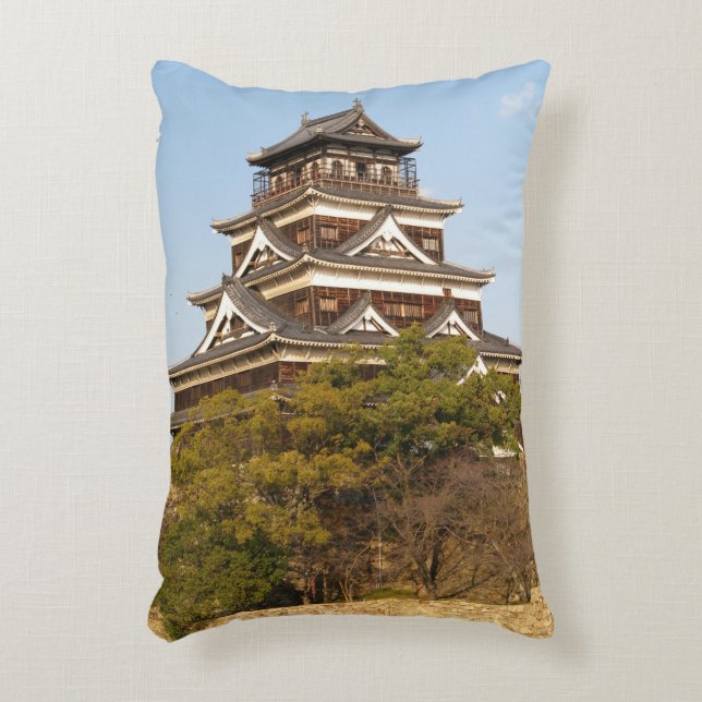 Hiroshima Castle 広 島 城, Hiroshima, Japan Accent Kussen (Voorkant(Verticaal))