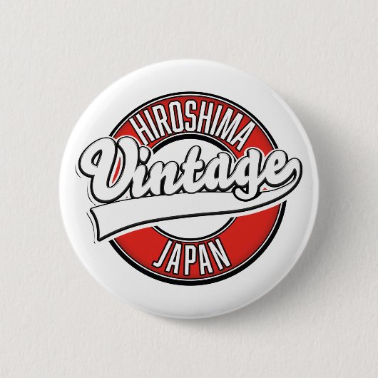 Hiroshima japan  logo ronde button 5,7 cm (Voorkant)