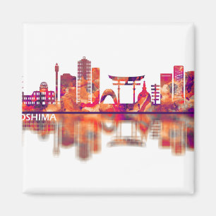 Hiroshima Japan Skyline Magneet