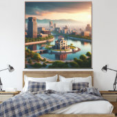 Hiroshima Peace Memorial Park Uitzicht Japan Reize Canvas Afdruk (Insitu (Slaapkamer))