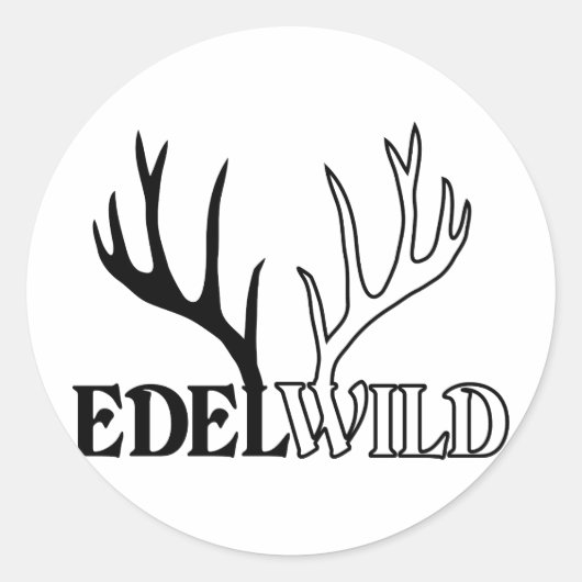 hirsch geweih hirschgeweih junggesellen stag party ronde sticker (Voorkant)