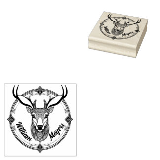 Hirschkopf Rubberstempel