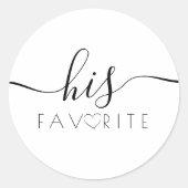 His Favorite Favor Label (Voorkant)