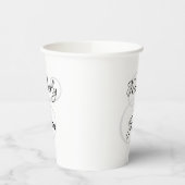 His & Her Script Names, Black & Grey Papieren Bekers (Links)