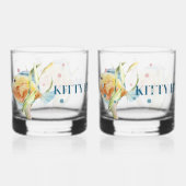 HIS & HER'S BEACH TOWN, WATERVERF TROPICAL FISH WHISKY GLAS (Voorkant)