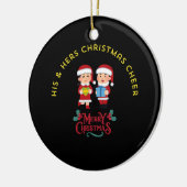 HIS & HERS CHRISTMAS CHEER KERAMISCH ORNAMENT (Links)