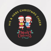 His & Hers Christmas Cheer Labels (Design 1)