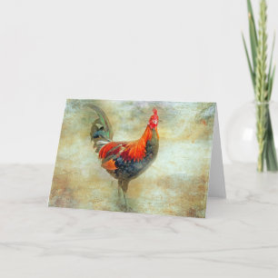 "His Majesty" Rooster Greeting Card/Note Card Kaart