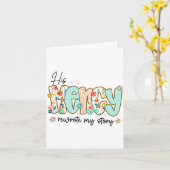 His Mercy Rewrote My Story Jesus Christian Faith R Kaart (Gele Bloem)