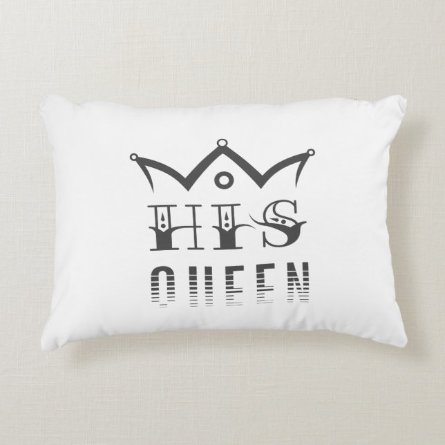 His Queen Accent Kussen (Voorkant)