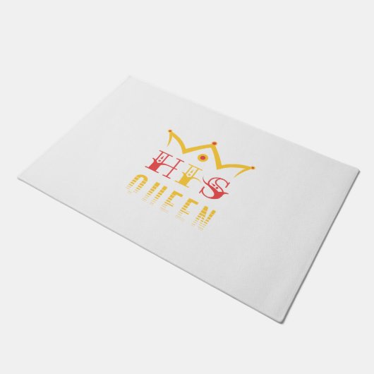 His Queen Deurmat (Schuin)