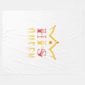 His Queen Fleece Deken (Voorkant (Horizontaal))