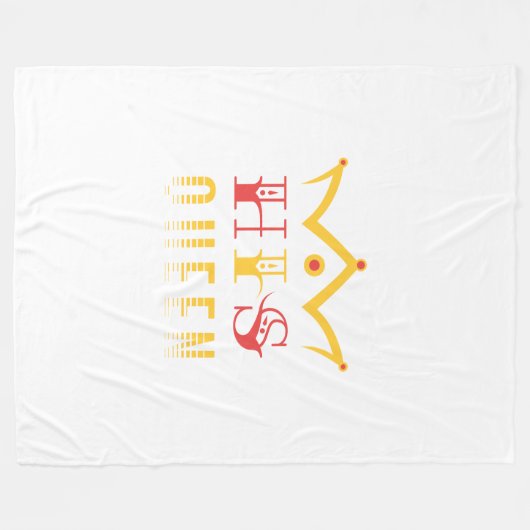 His Queen Fleece Deken (Voorkant (Horizontaal))