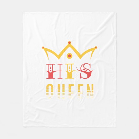 His Queen Fleece Deken (Voorkant)