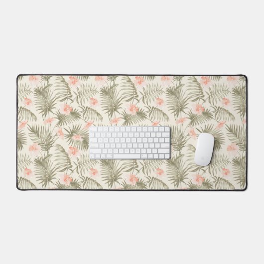 Hisbiscus Tropical Palm Tree Motif (Clavier et souris)