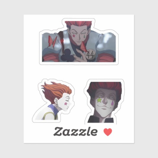 hisoka hunter x hunter anime sticker pack (Feuille)