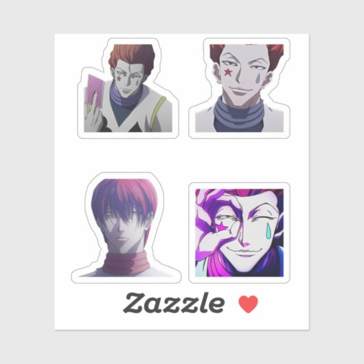 hisoka hunter x hunter anime sticker pack (Feuille)