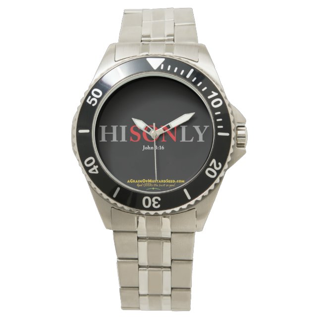 HISONLY Agrainofmustardseed.com Horloge (Voorkant)