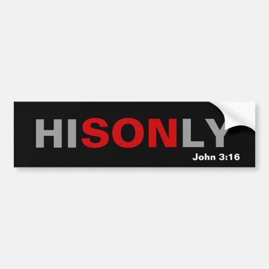 HISONLY Bble quote Bumpersticker (Voorkant)