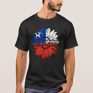 Hispanic Heritage Maand Chili Vlag Zonnebloem Prid T-shirt