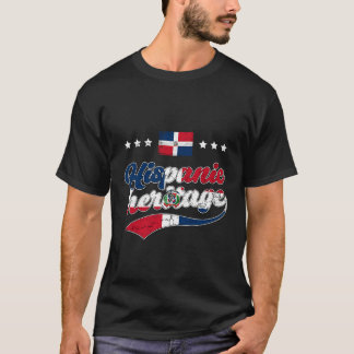 Hispanic Heritage Maand Dominicaanse Republiek T-shirt