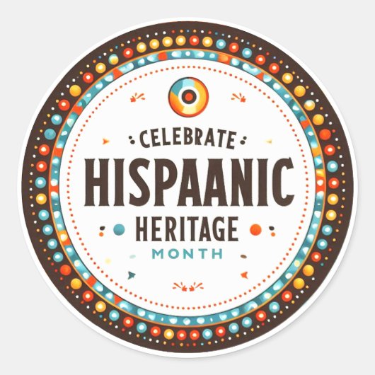 Hispanic Heritage-maand Ronde Sticker (Voorkant)