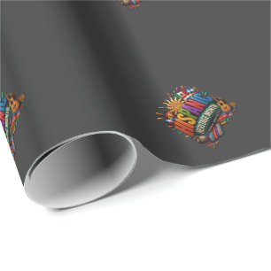 Hispanic Heritage Month 3D Kleurrijke Culturele Tr Cadeaupapier