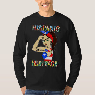 Hispanic Heritage Month Boricua Puerto Rico Vlag W T-shirt