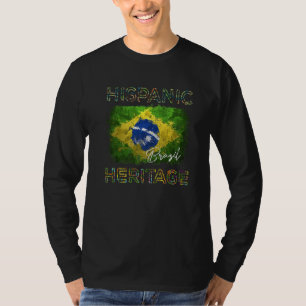 Hispanic Heritage Month Brazilië Vlag Latino Brazi T-shirt