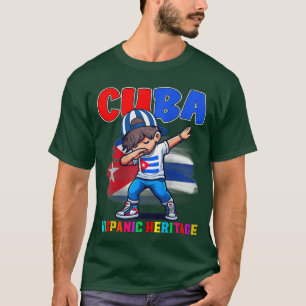 Hispanic Heritage Month Cubaanse Vlag Cuba Dabbing T-shirt