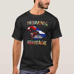 Hispanic Heritage Month Cuban Flag Cuba T-shirt