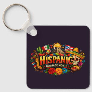 Hispanic Heritage Month Culturele Viering Sleutelhanger