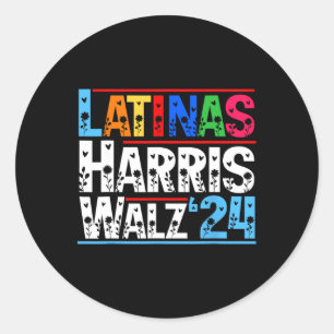 Hispanic Heritage Month Floral Latinas voor Harris Ronde Sticker