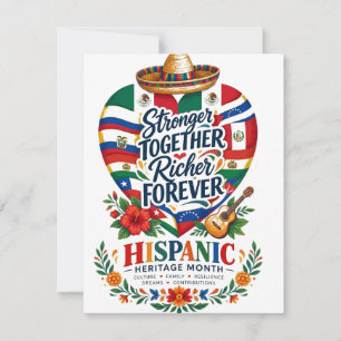 Hispanic Heritage Month Kustviering Kaart