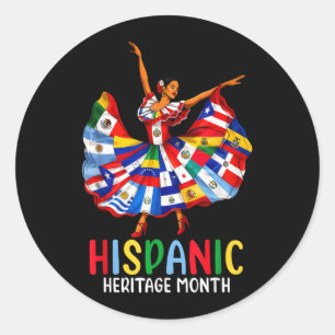 Hispanic Heritage Month Latino-landen Vlag Ronde Sticker