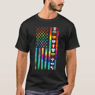Hispanic Heritage Month Vlaggen Tie Dye Trots Lati T-shirt
