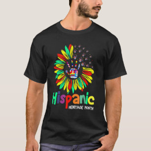 Hispanic Heritage Month Woman Latino Countries Fla T-shirt