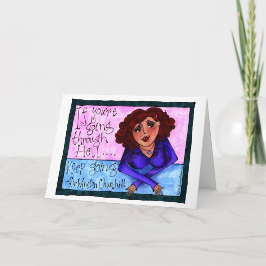 Hispanic Latina Girl Enspiration Kaart (Voorkant)