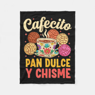 Hispanic Mexicaanse concha koffie cafecito pan dul Fleece Deken