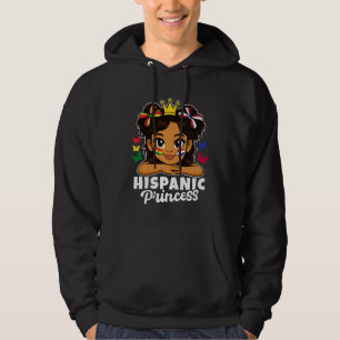 Hispanic Princess Meisje Bolivia en Paraguay Vlag Hoodie