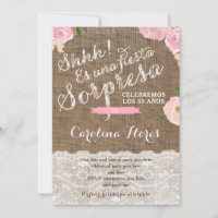 Hispanic Surprise carte invitation pour femme