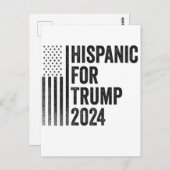 Hispanic Voor Trump 2024 Amerikaanse Patriottische Briefkaart (Voorkant / Achterkant)