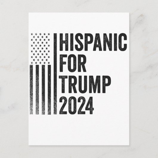 Hispanic Voor Trump 2024 Amerikaanse Patriottische Briefkaart (Voorkant)