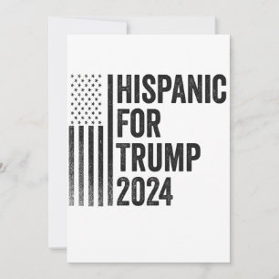 Hispanic Voor Trump 2024 Amerikaanse Patriottische Kaart