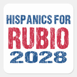 Hispanics voor Rubio 2028 Vierkante Sticker